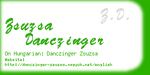 zsuzsa danczinger business card
